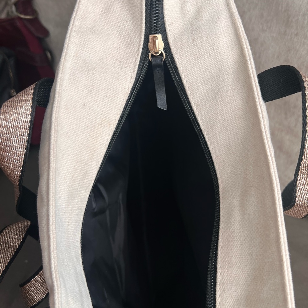 Victoria's Secret Beige and Glittery Gold Tote NWOT - Picture 6 of 6